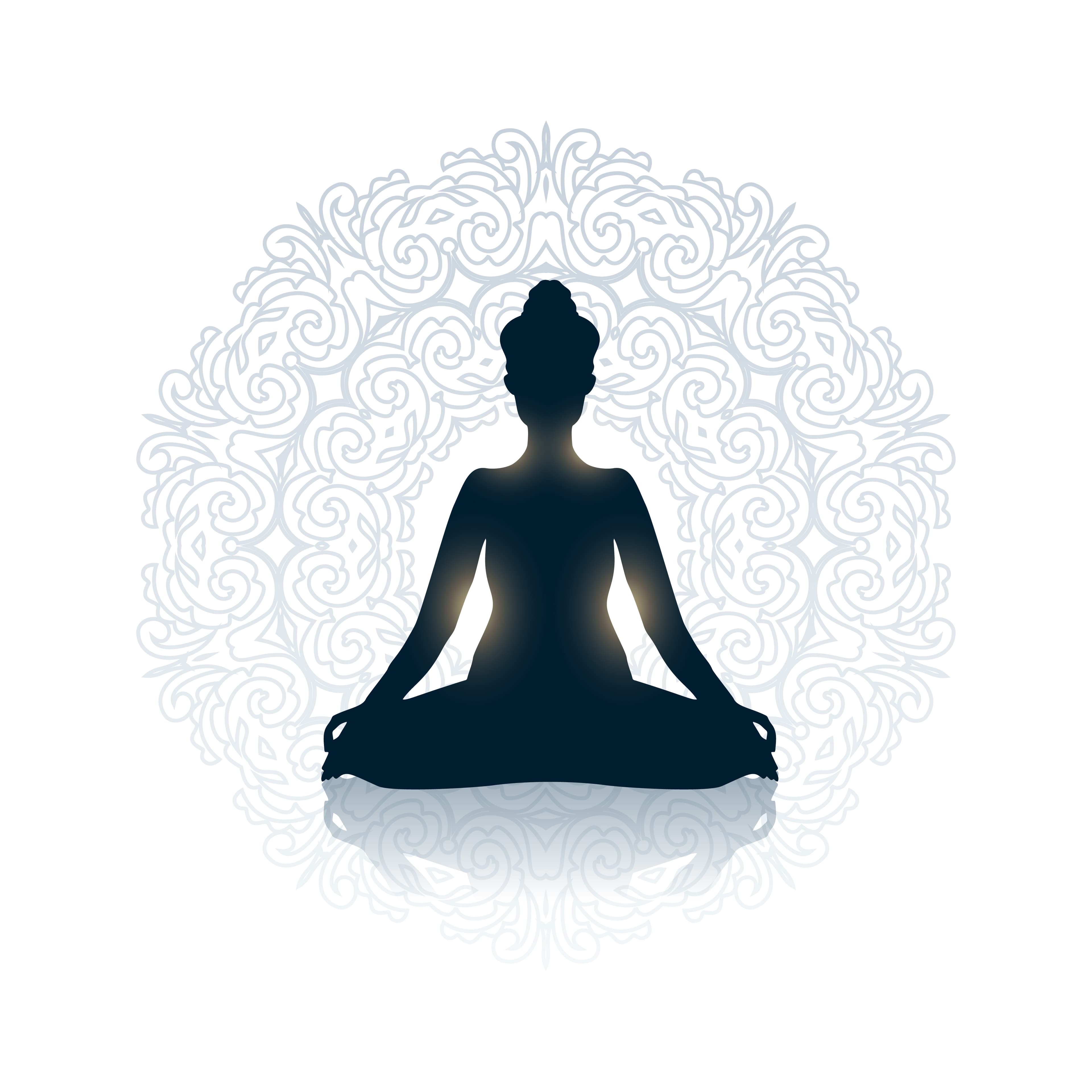 Person meditating peacefully